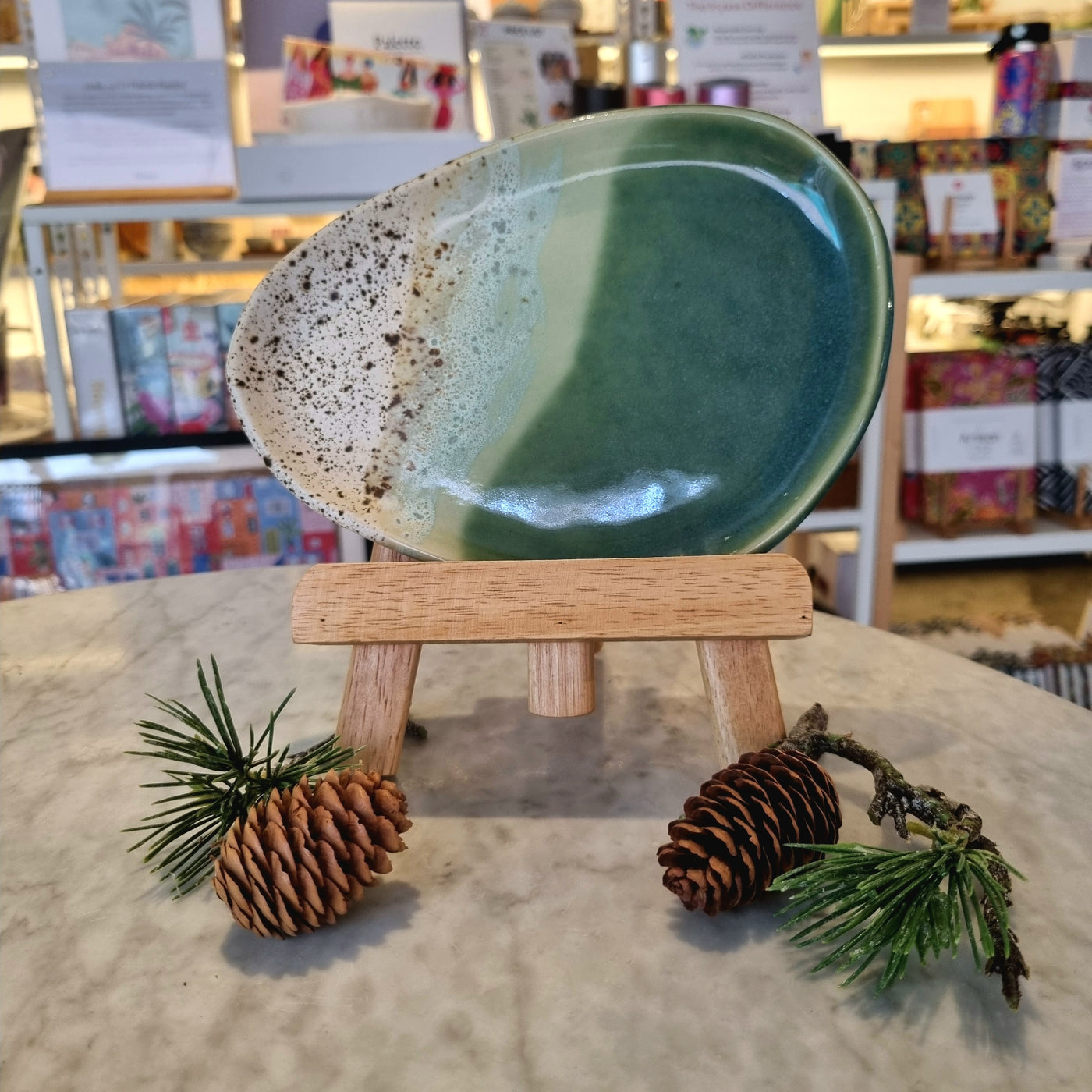Hand-Built Ceramic Plate (Winter Forest Collection)