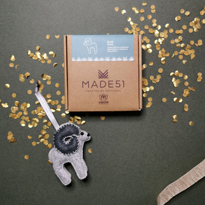 Hand Crafted Ornament - Bold Ram