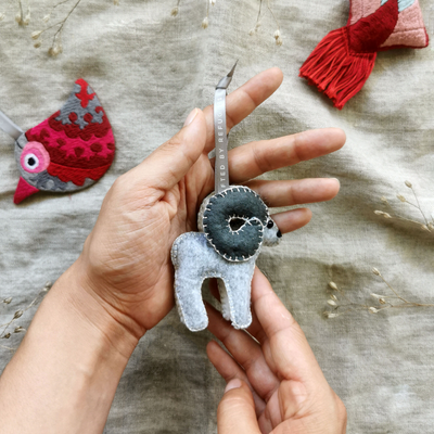 Hand Crafted Ornament - Bold Ram