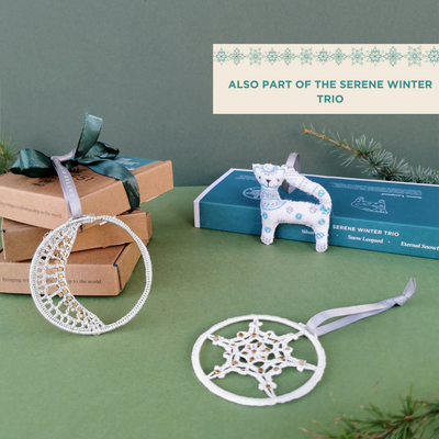 Hand Crafted Ornament - Snow Leopard