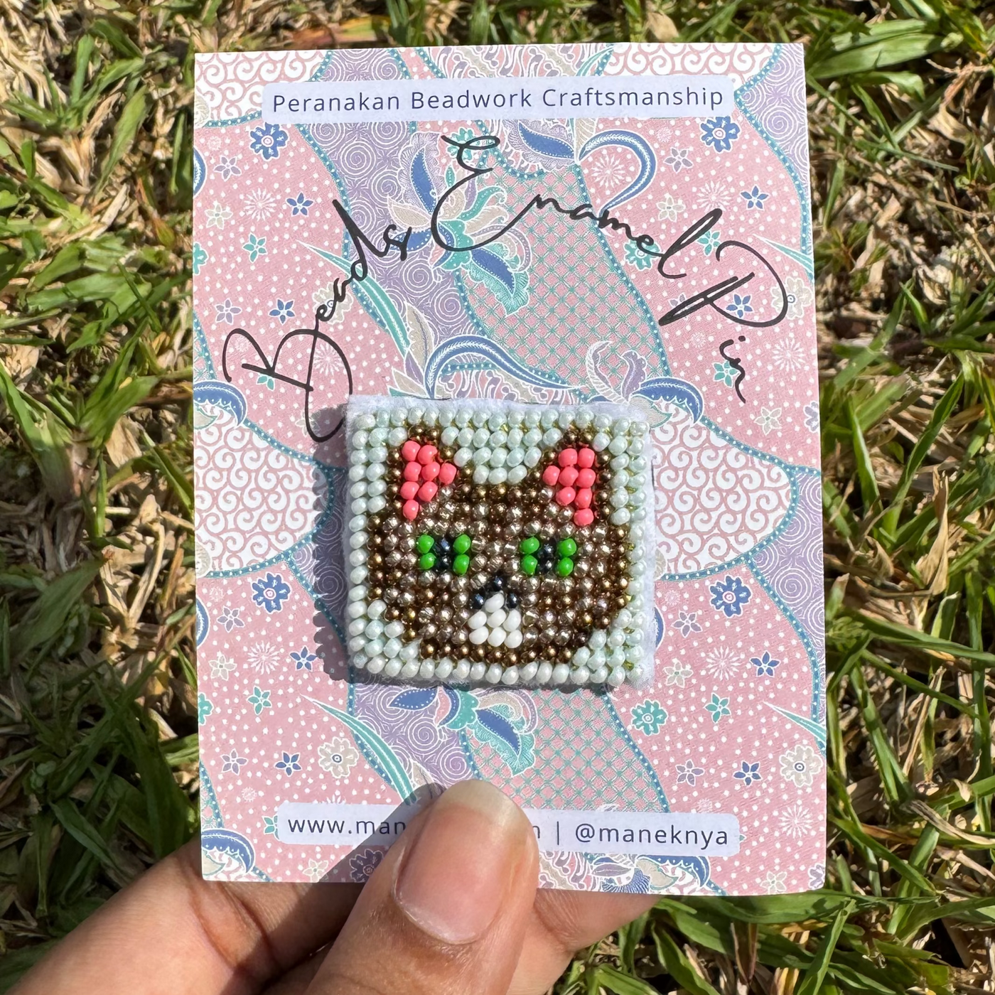 Beaded Enamel Pin