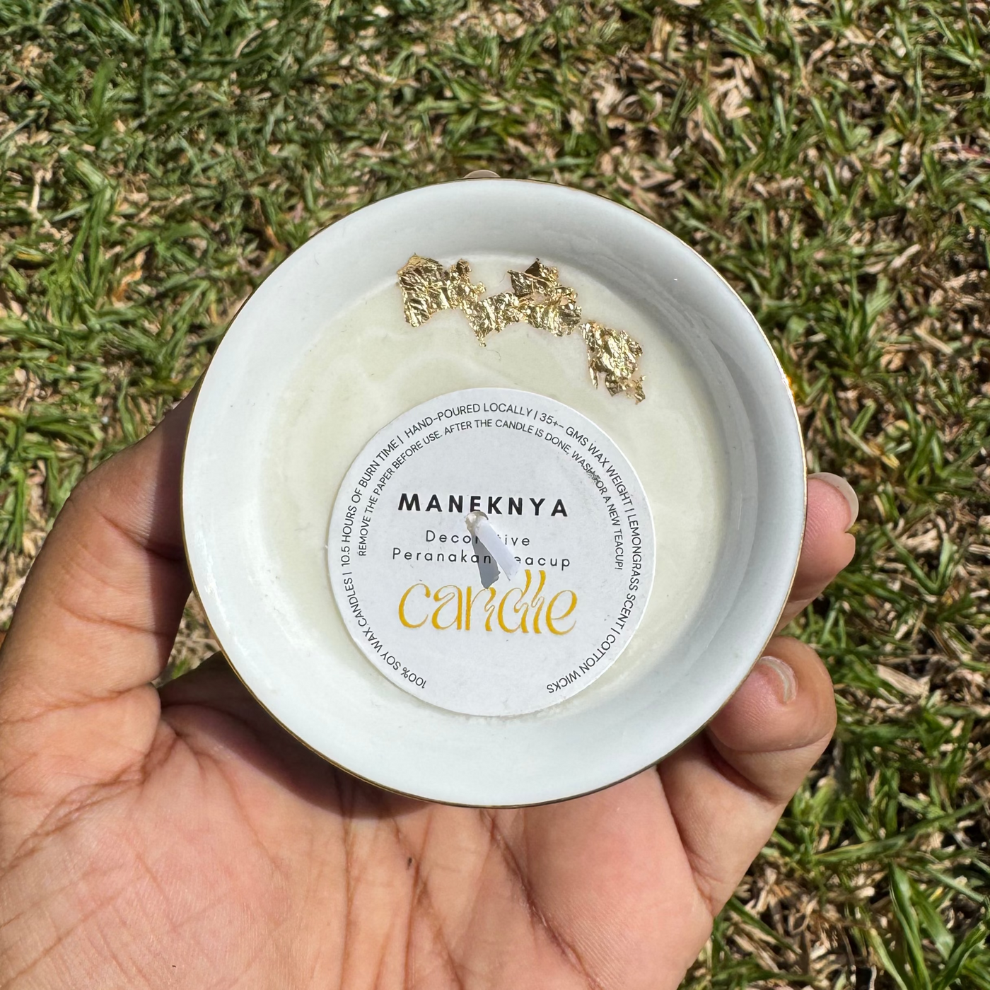 Soy Wax Candle in Peranakan Teacup