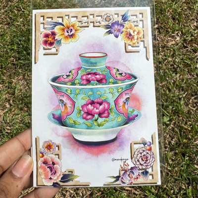 Peranakan-Inspired Postcard