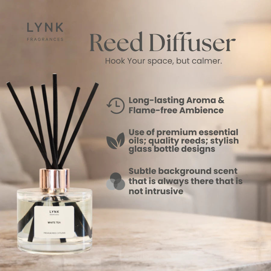 Oil Reed Diffuser Sample Photo Essential Oil Reed Diffusers (Assorted Scents) – The Social Space Pte Ltd