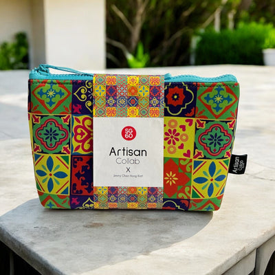 Peranakan Tiles Wristlet Pouch