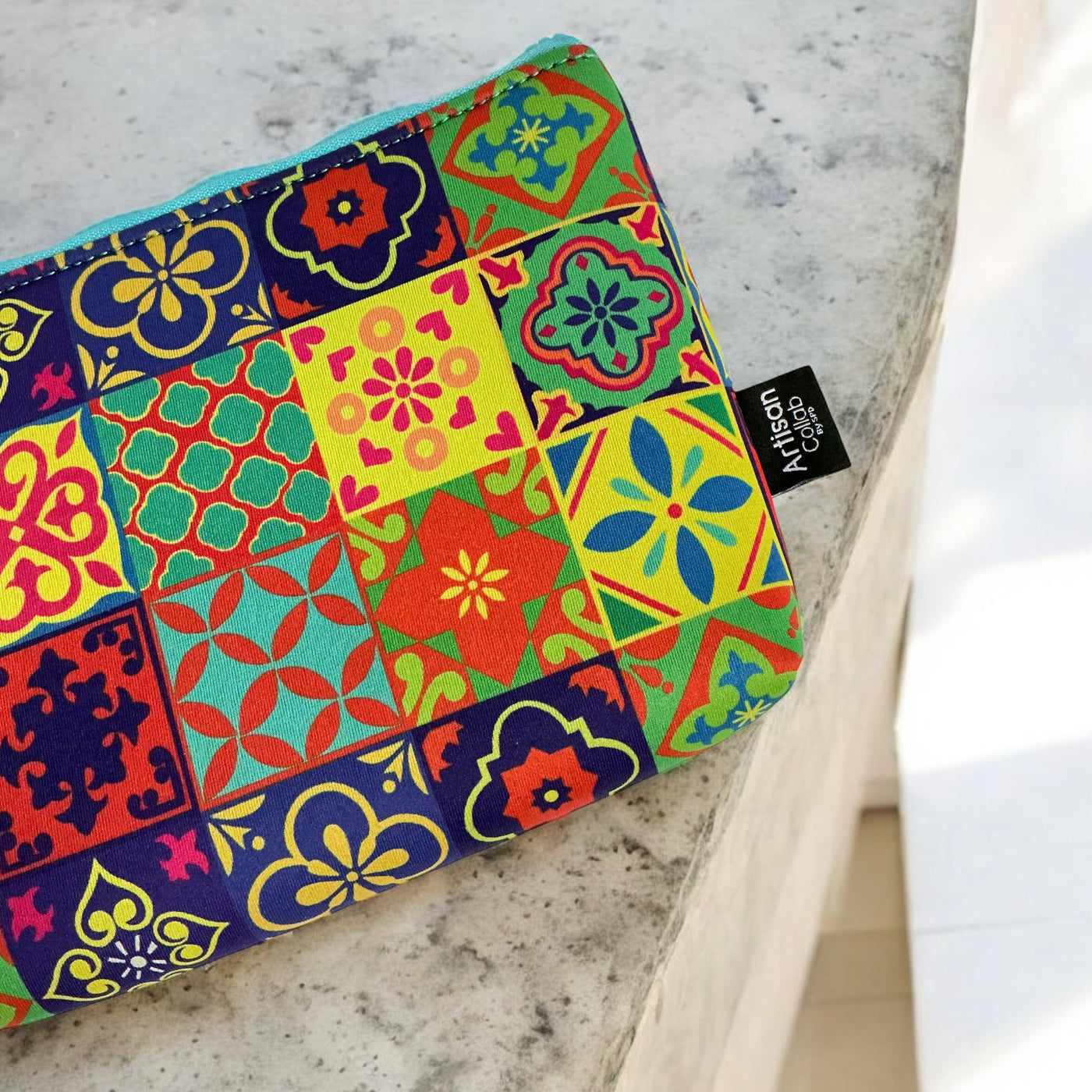 Peranakan Tiles Wristlet Pouch