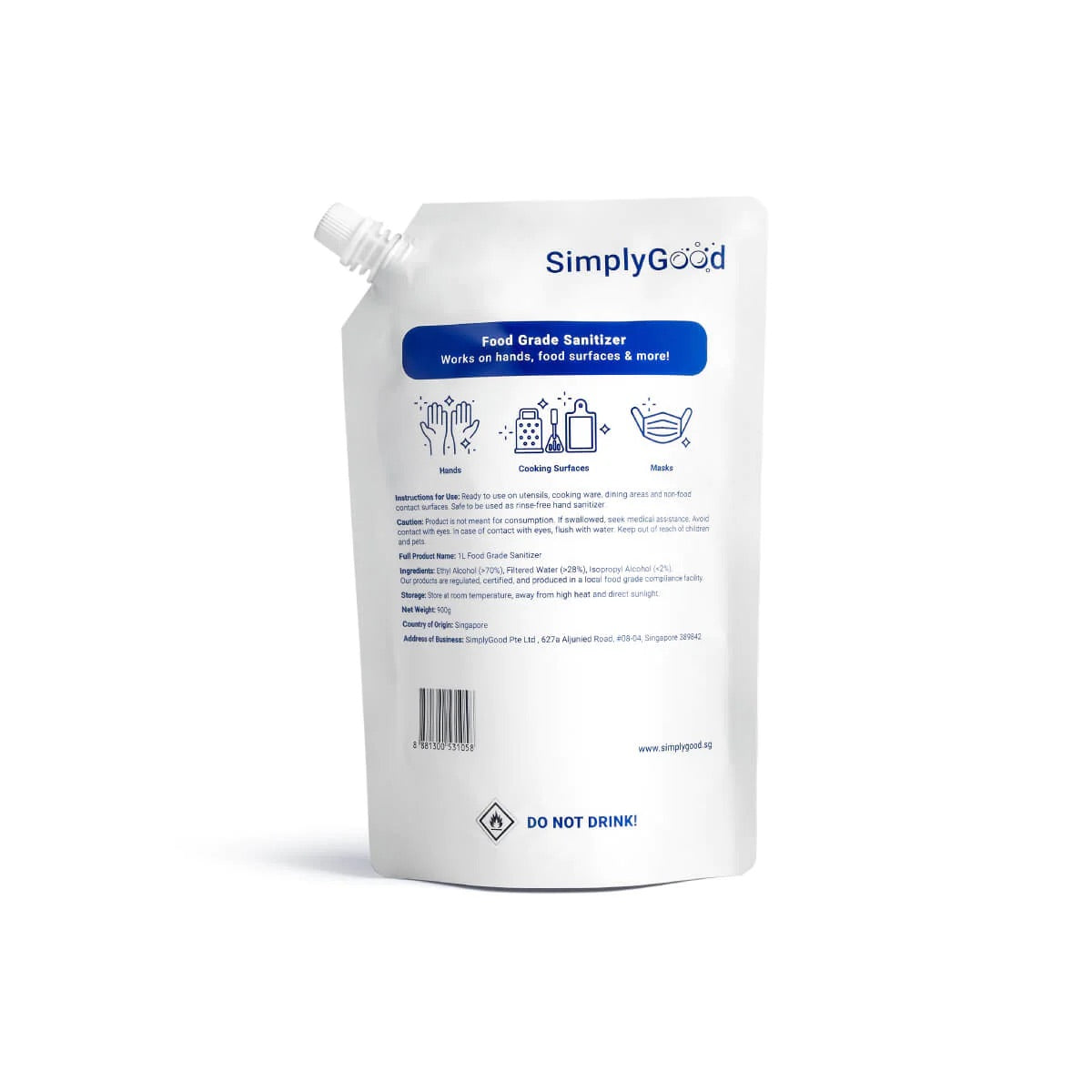 Food Grade Sanitizer Refill Pack (Bulk)