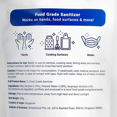 Food Grade Sanitizer Refill Pack (Bulk)