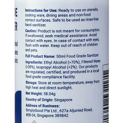 Food Grade Sanitizer Spray (Bulk)