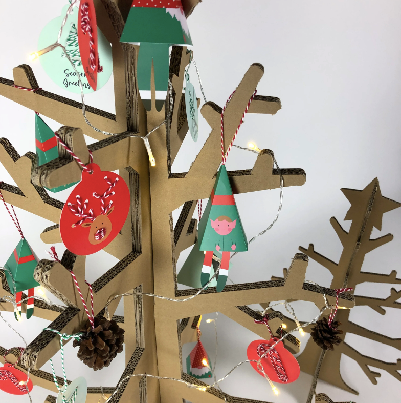 Festive DIY Cardboard Ornament Craft-making