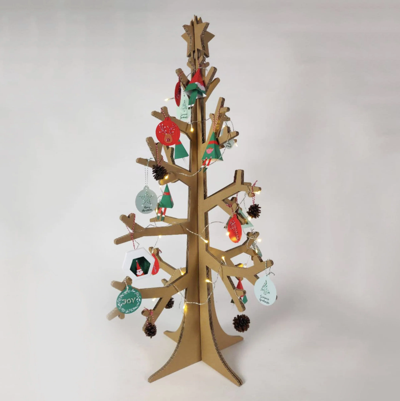 Festive DIY Cardboard Ornament Craft-making