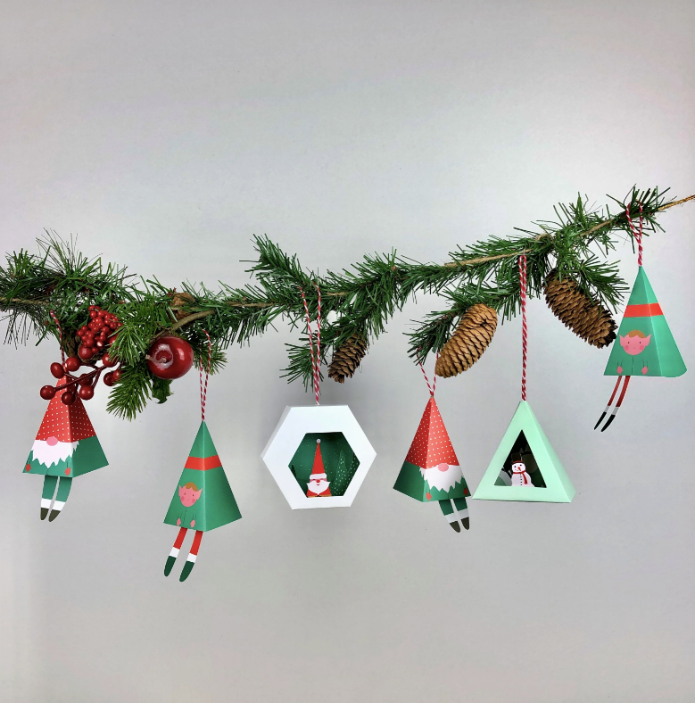 Festive DIY Cardboard Ornament Craft-making