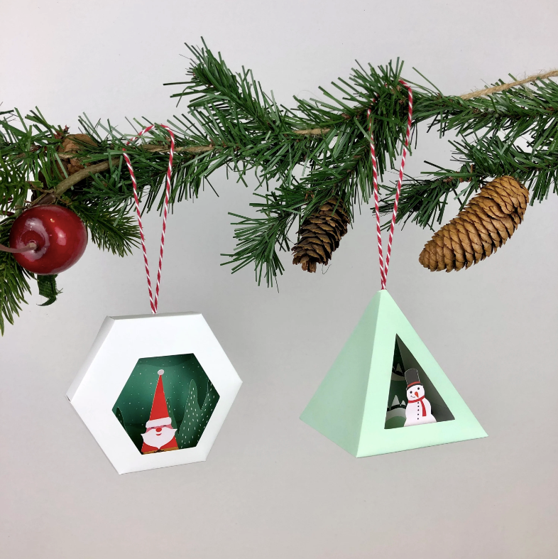 Festive DIY Cardboard Ornament Craft-making