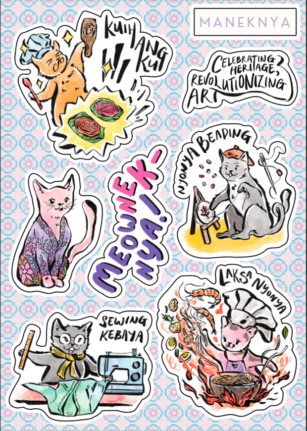 Nyonya Cat Stickers