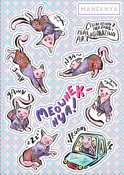 Nyonya Cat Stickers