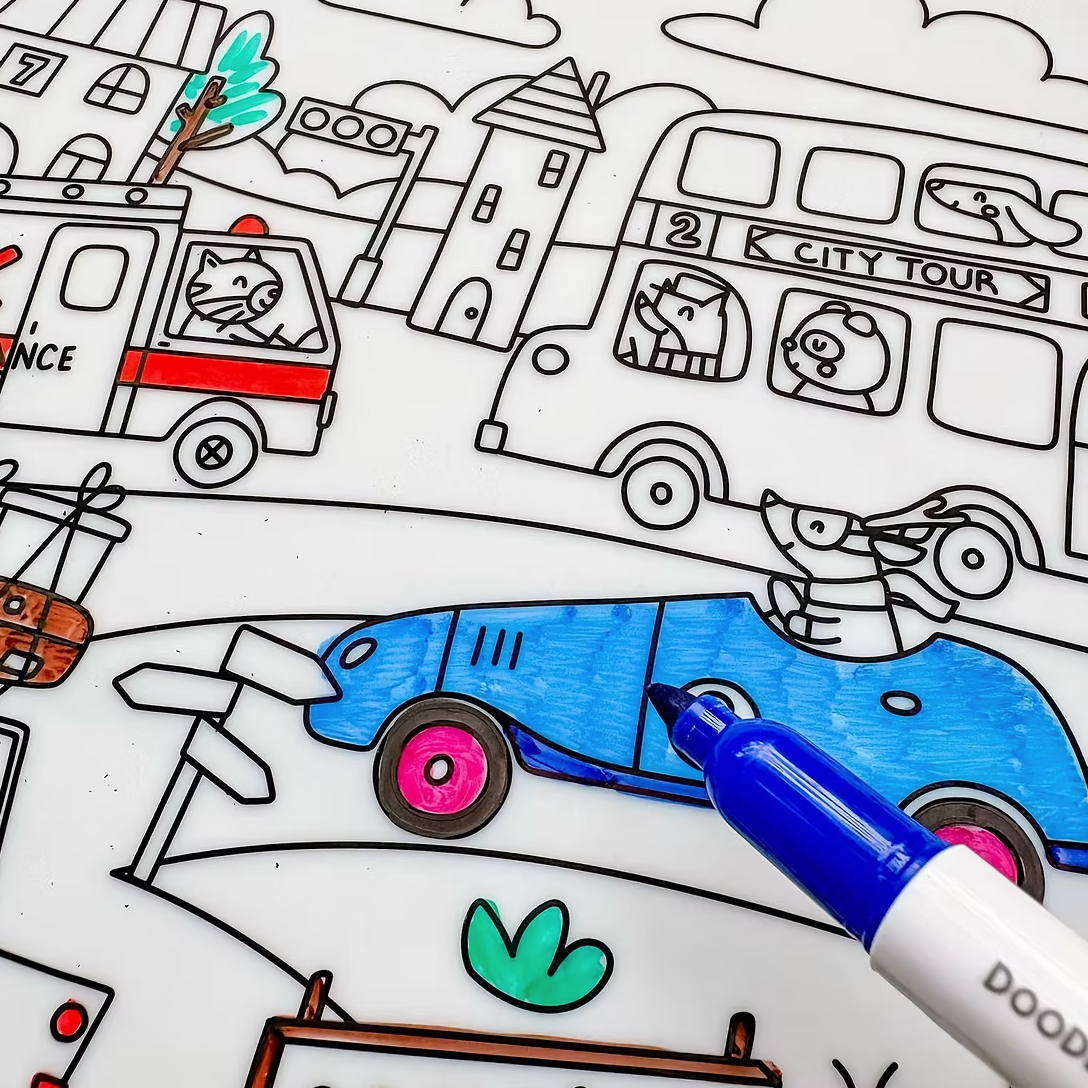 Reusable Colouring Mat (Large) – Beep Beep