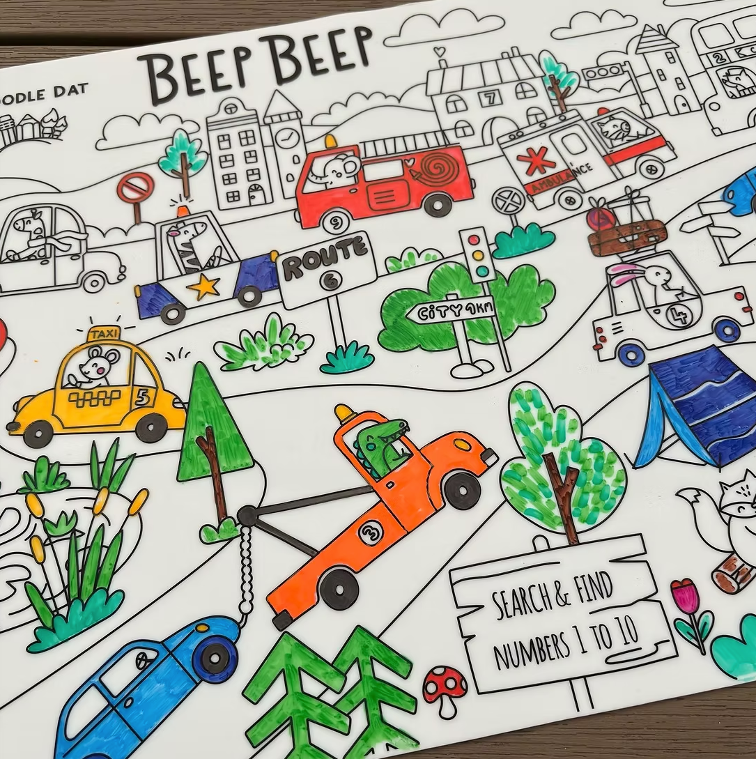 Reusable Colouring Mat (Large) – Beep Beep