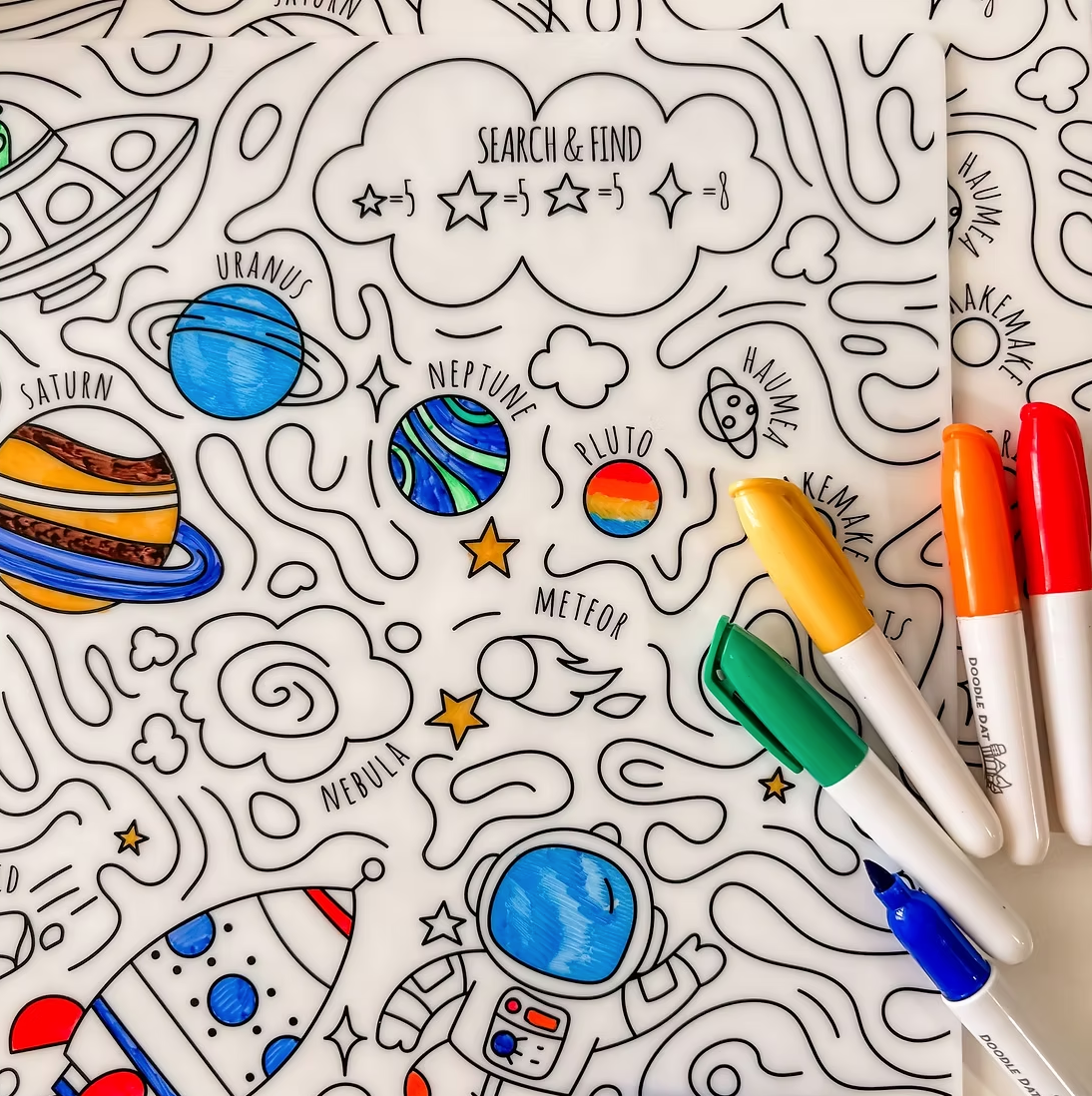 Reusable Colouring Mat (Large) – Space