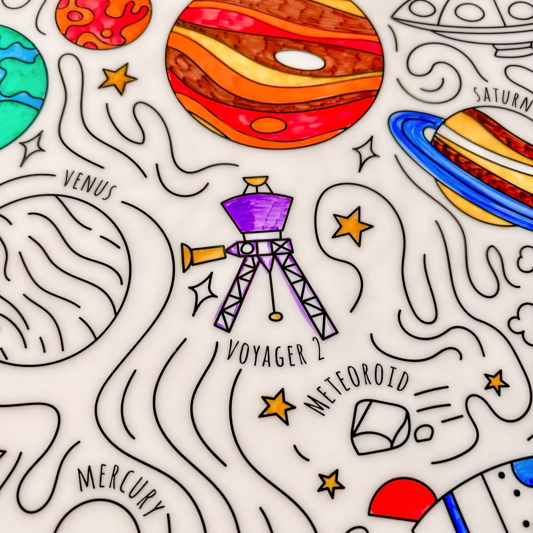 Reusable Colouring Mat (Large) – Space