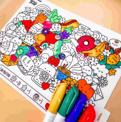 Reusable Colouring Mat (A5 Party Pack)