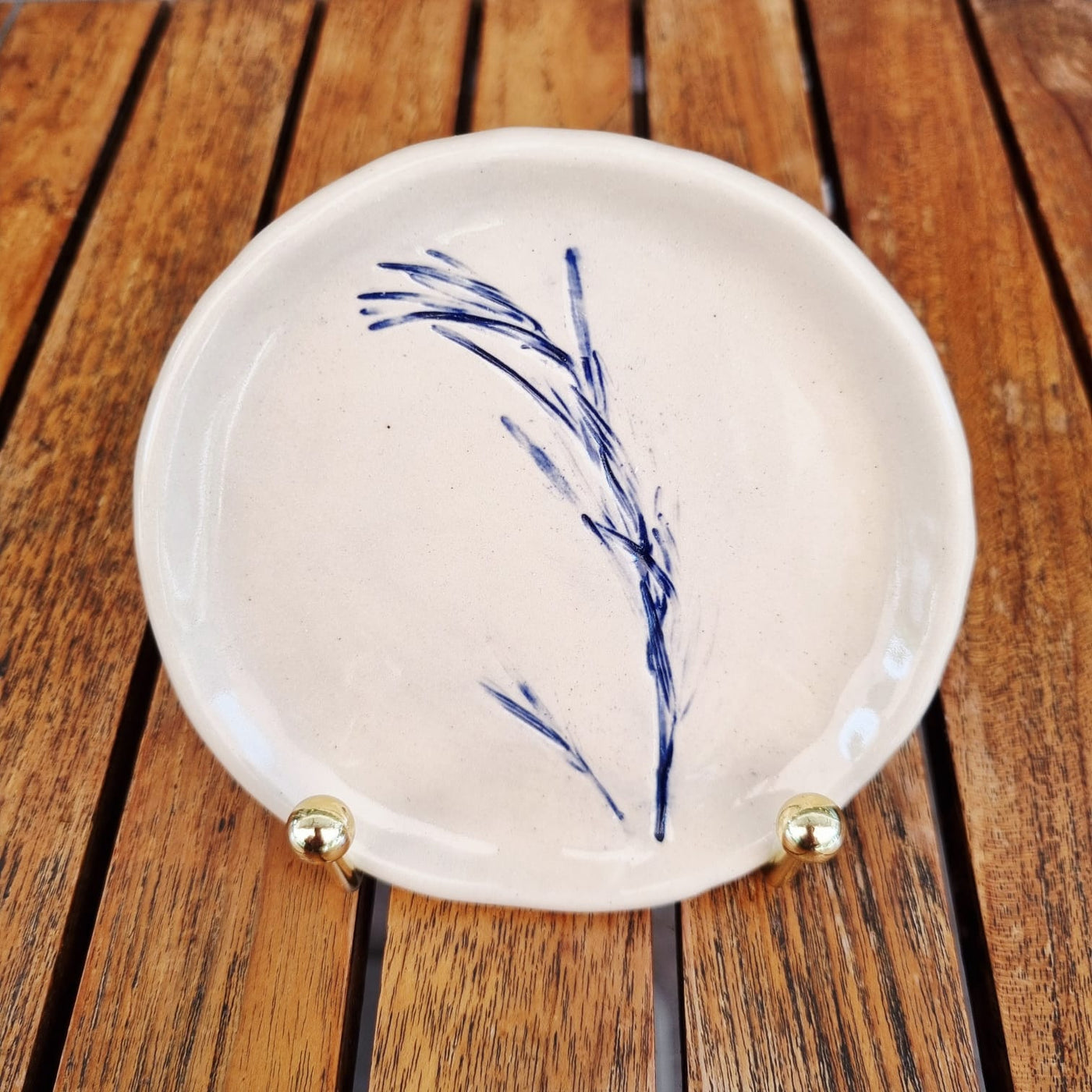 Hand-Built Ceramic Rosemary Print Plate
