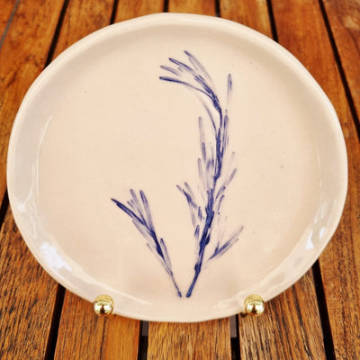 Hand-Built Ceramic Rosemary Print Plate