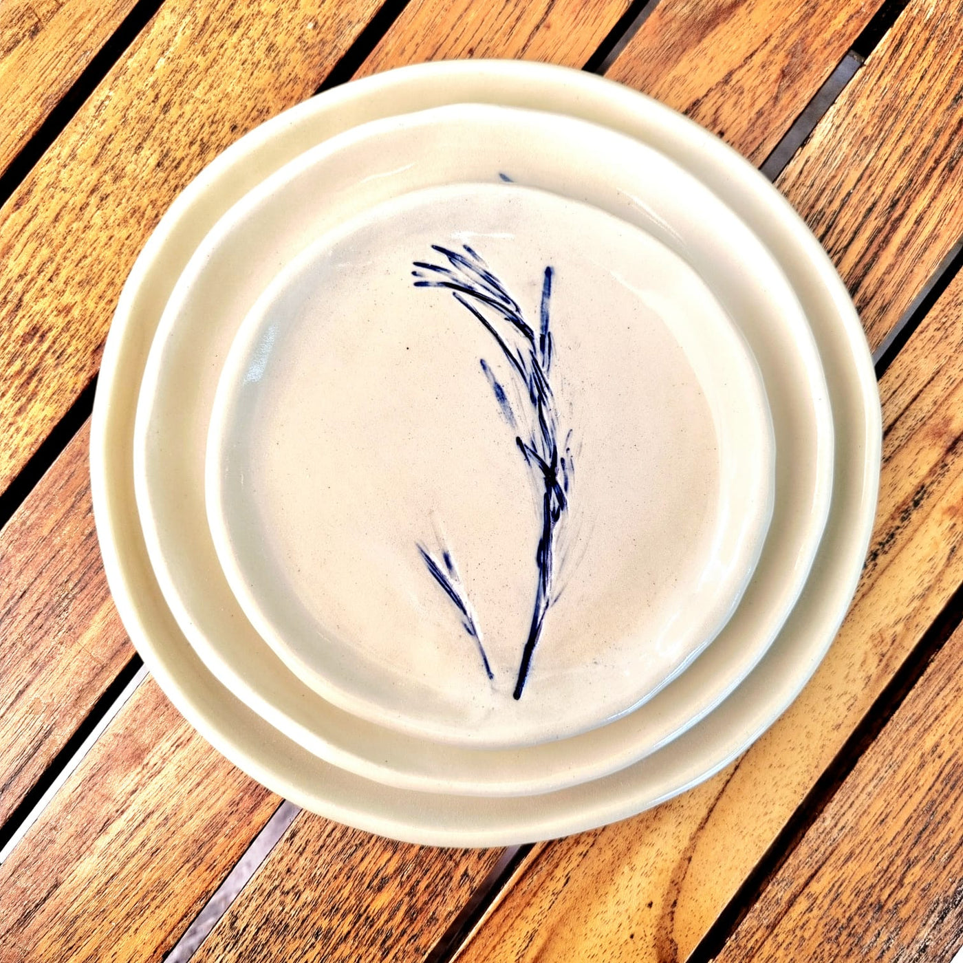 Hand-Built Ceramic Rosemary Print Plate