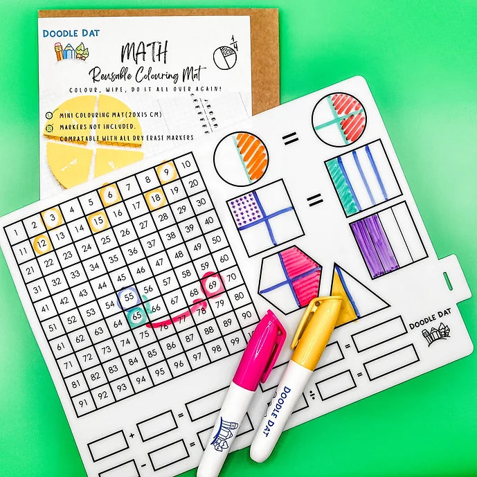 Reusable A5 Colouring Mat (Math) – The Social Space Pte Ltd