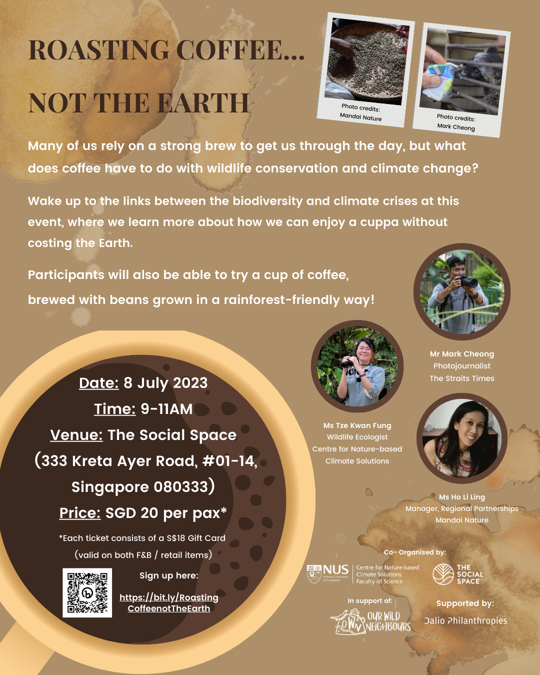 Roasting Coffee, not the Earth: Event by NUS Centre for Nature-based Climate Solutions