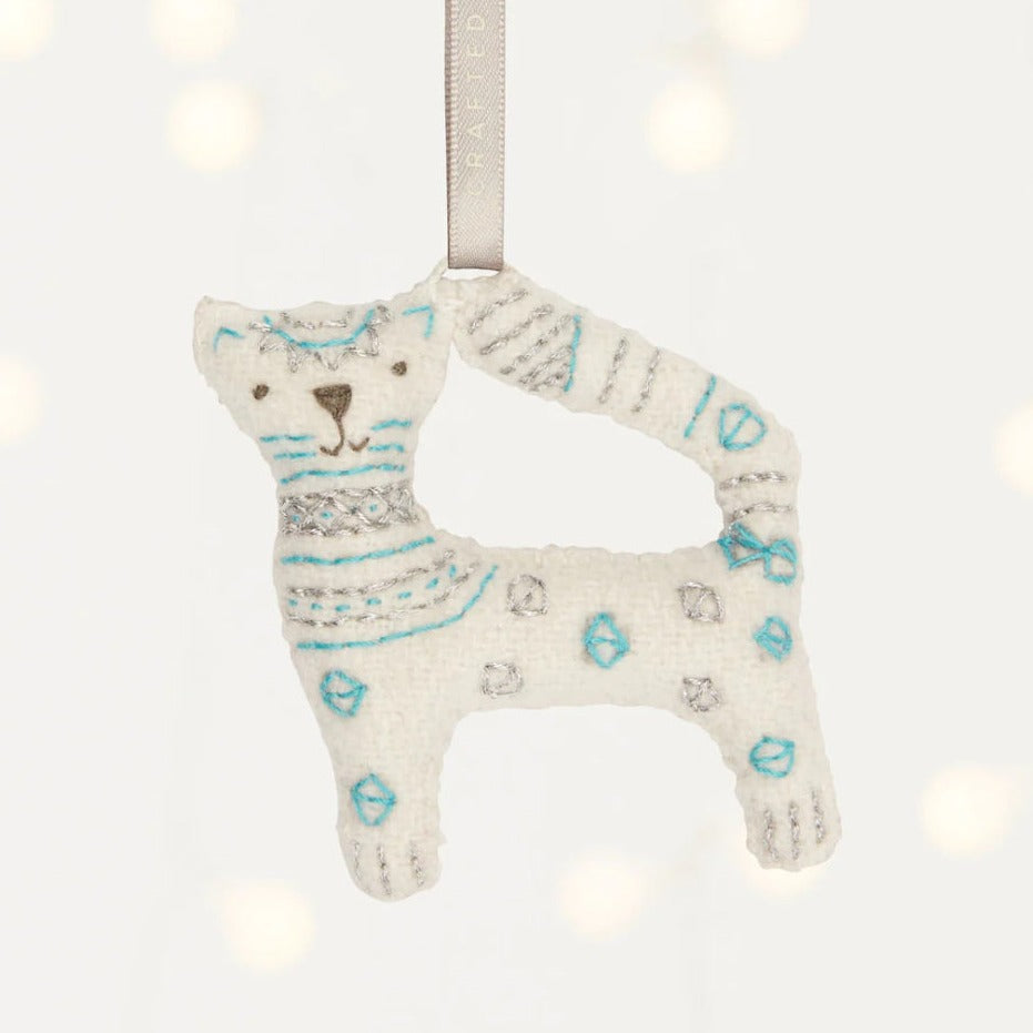 Hand Crafted Ornament - Snow Leopard