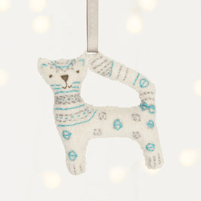 Hand Crafted Ornament - Snow Leopard