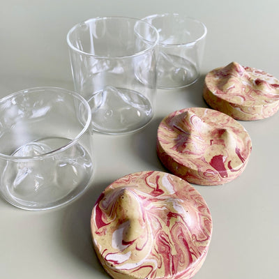 Upcycled Mountain Glass Set