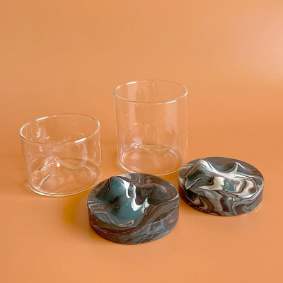 Upcycled Mountain Glass Set