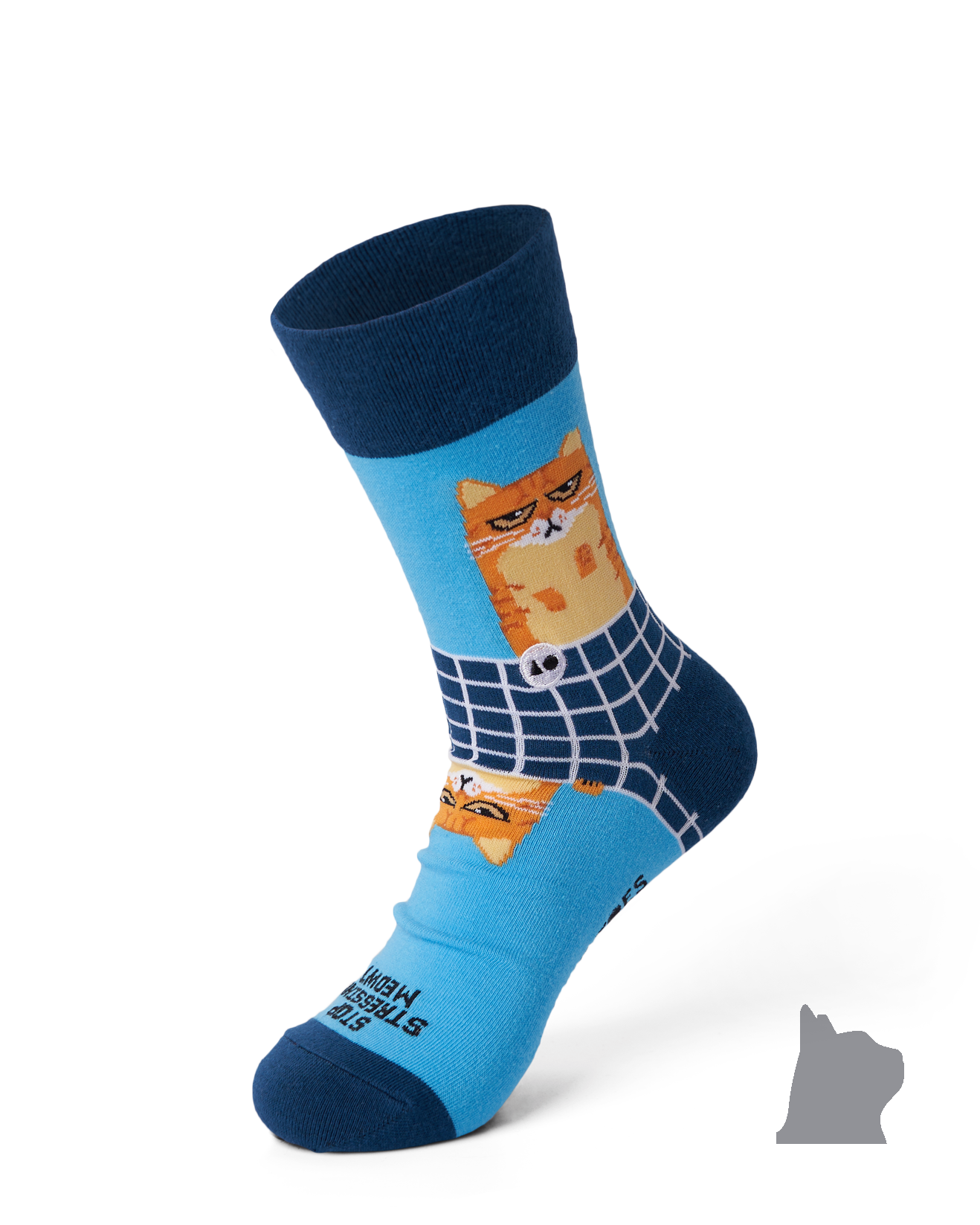 Stress Relief Ginger Cat Sock