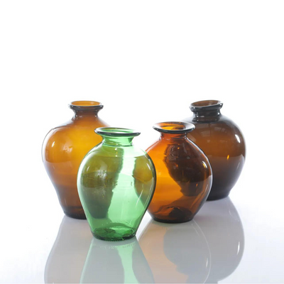 Upcycled Glass Bud Vases