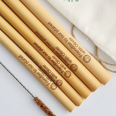 Custom Natural Bamboo Straws (Bulk)