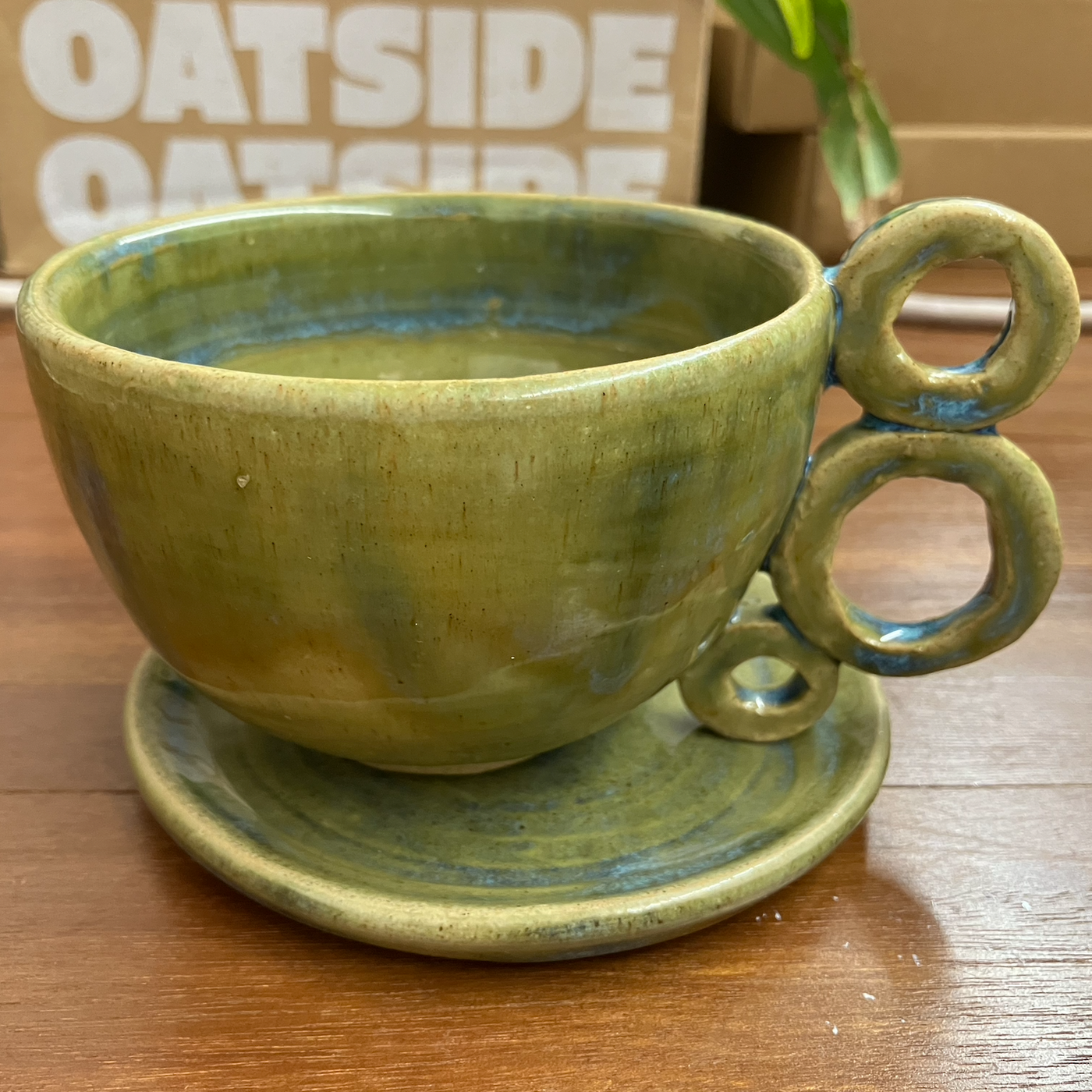 Handmade Coffee Mug and Saucer (Pre-Loved)
