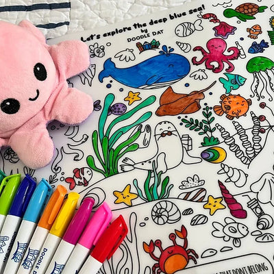 Reusable Colouring Mat (Large) – Under the Sea