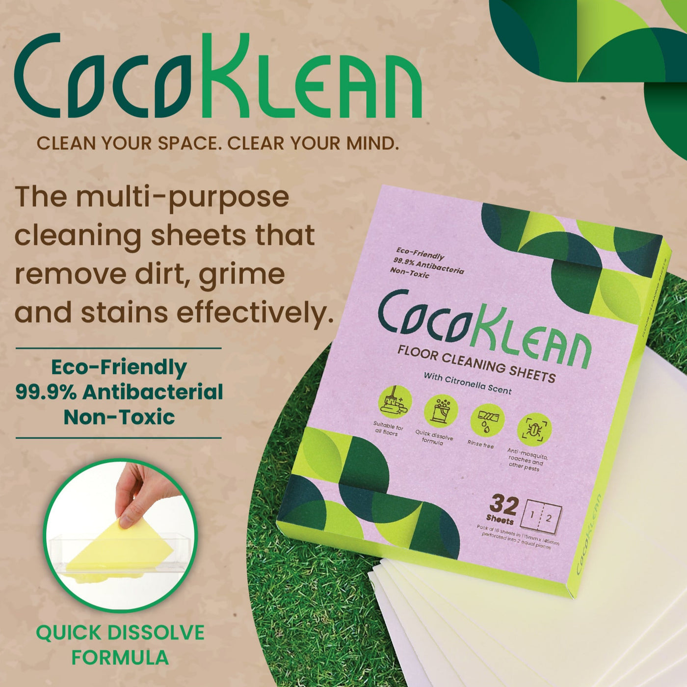Coconut Enzyme Multi-Purpose Cleaning Sheets