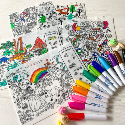 Reusable Colouring Mat (A5 Party Pack)