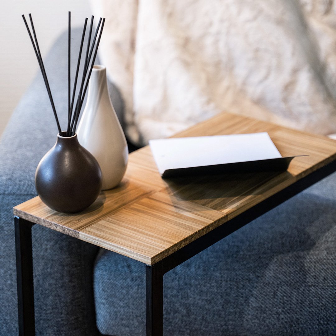 Upcycled Chopsticks C-Side Table