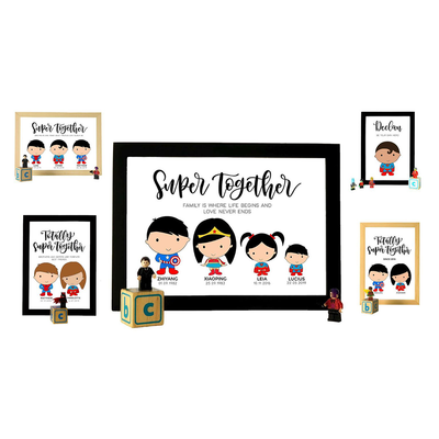 Custom Superhero A4 Print with Frame